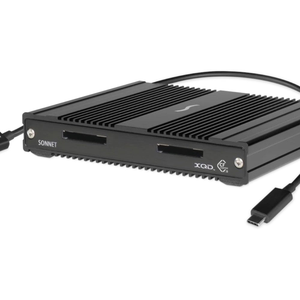 Sonnet SF3 CFexpress/XQD Pro Card Reader – Dual Slot Thunderbolt 3 Sonnet SF3 CFexpress/XQD Pro Card Reader – Dual Slot Thunderbolt 3